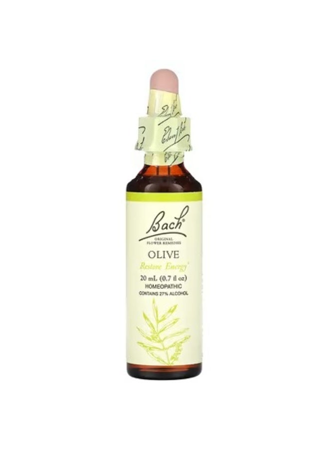 Bach Original Flower Remedy Dropper, 20 ml, Olive Flower Essence - Image 1